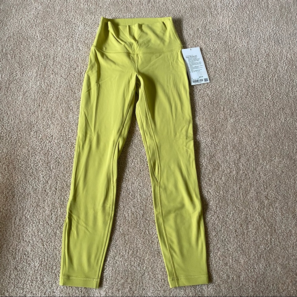 NWT Lululemon Align Pant 25” Size 4 Yellow Pear